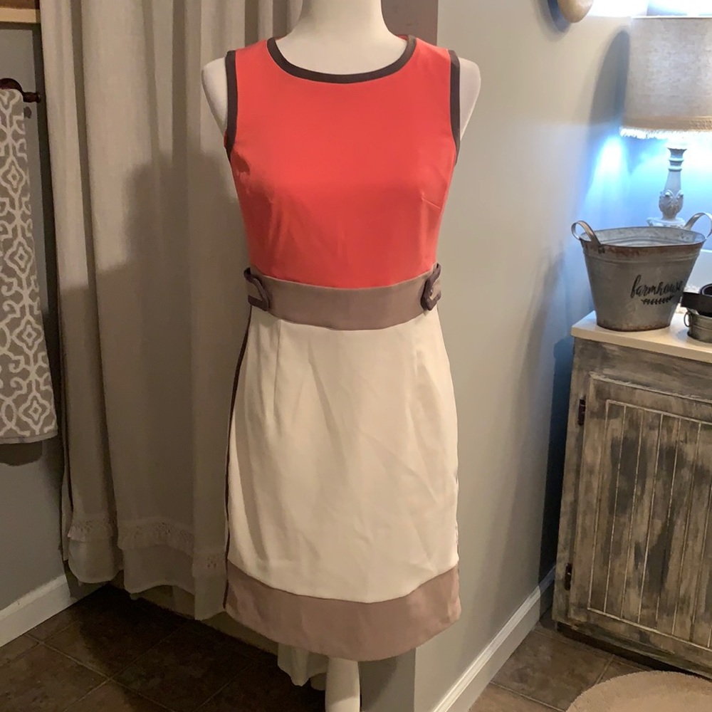 Color block sleeveless summer dress